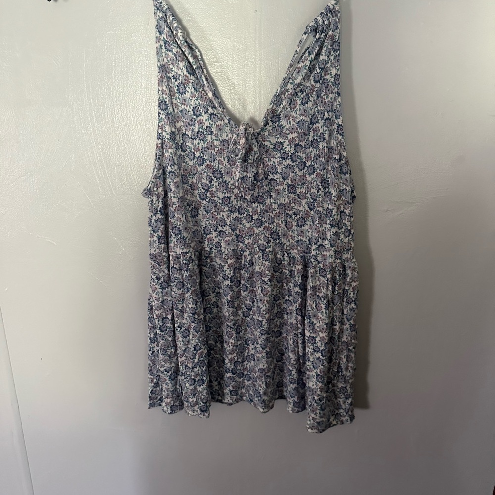 American eagle floral top. Purple and blue.